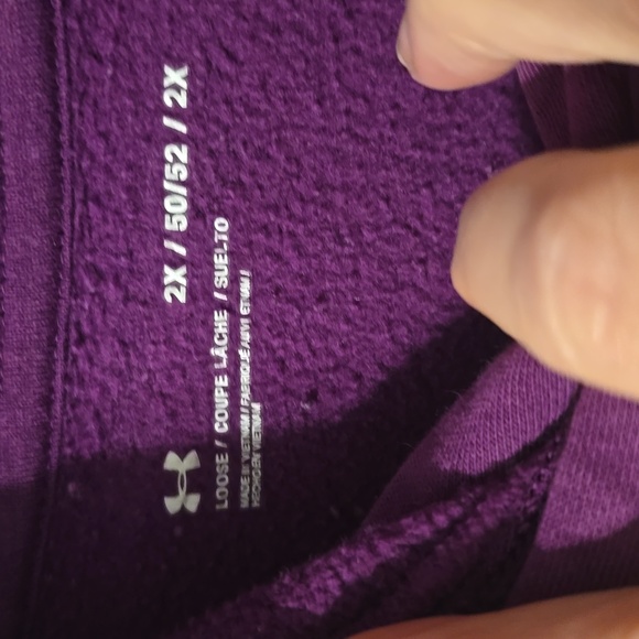 Under Armour Rich Purple Sweatshirt with White Logo - Picture 3 of 4